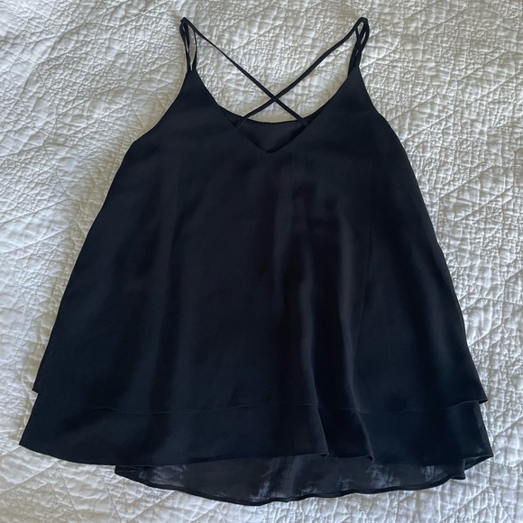 Naked Zebra Tops - Black flowy tank top!